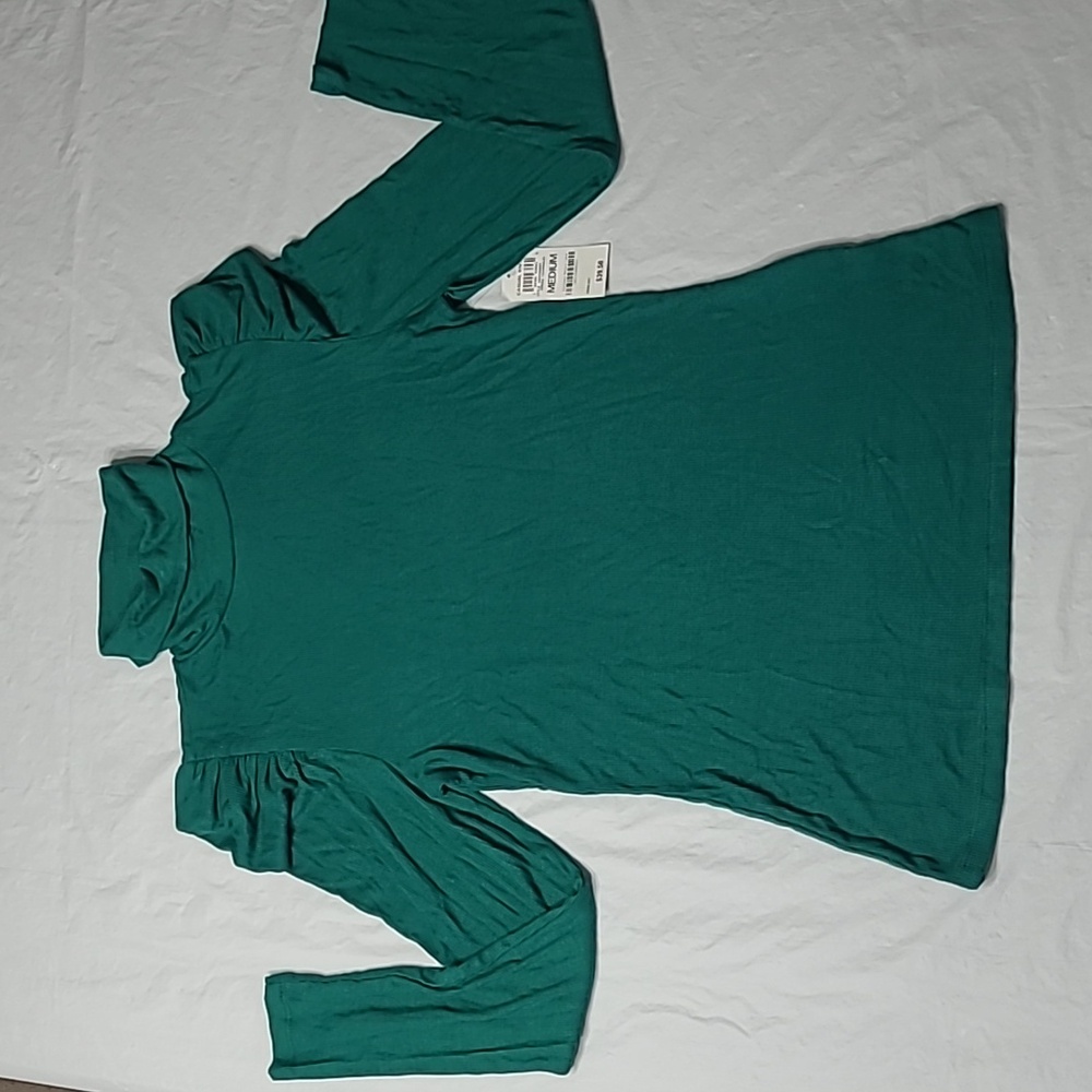 Women's Mock-Neck, Casual Knit, Puff-Sleeve Top,